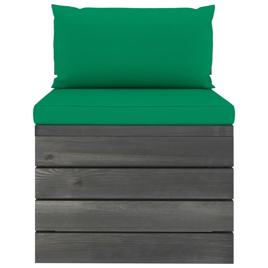 VidaXL 5-delige Loungeset met kussens pallet massief grenenhout
