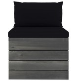 VidaXL 5-delige Loungeset met kussens pallet massief grenenhout