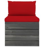 VidaXL 5-delige Loungeset met kussens pallet massief grenenhout