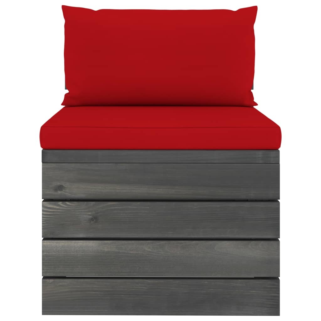 VidaXL 5-delige Loungeset met kussens pallet massief grenenhout