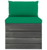 VidaXL 5-delige Loungeset met kussens pallet massief grenenhout