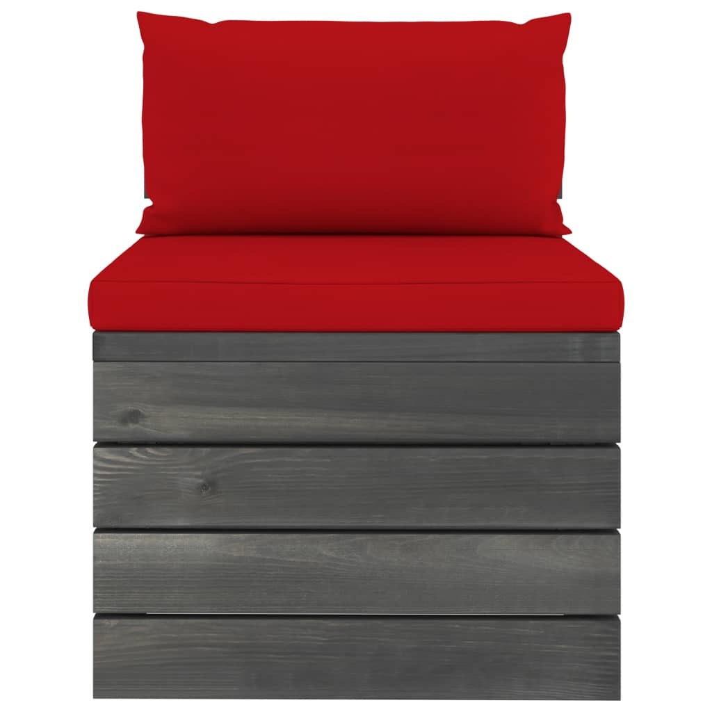 VidaXL 3-delige Loungeset met kussens pallet massief grenenhout