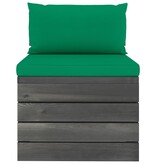 VidaXL 3-delige Loungeset met kussens pallet massief grenenhout