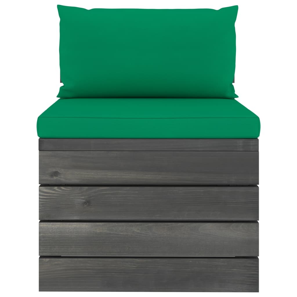 VidaXL 3-delige Loungeset met kussens pallet massief grenenhout