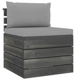 VidaXL 3-delige Loungeset met kussens pallet massief grenenhout