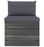 VidaXL 3-delige Loungeset met kussens pallet massief grenenhout
