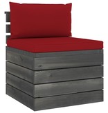 VidaXL 3-delige Loungeset met kussens pallet massief grenenhout