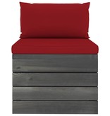VidaXL 3-delige Loungeset met kussens pallet massief grenenhout