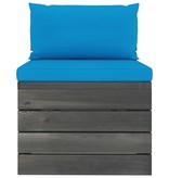 VidaXL 3-delige Loungeset met kussens pallet massief grenenhout