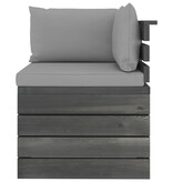 VidaXL Tuinbank 4-zits met kussens pallet massief grenenhout