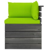 VidaXL Tuinbank 2-zits met kussens pallet massief grenenhout