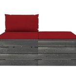 VidaXL 2-delige Loungeset met kussens pallet massief grenenhout