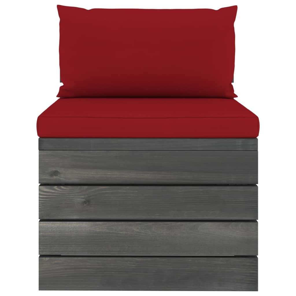 VidaXL 2-delige Loungeset met kussens pallet massief grenenhout