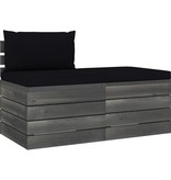 VidaXL 2-delige Loungeset met kussens pallet massief grenenhout