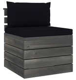 VidaXL 2-delige Loungeset met kussens pallet massief grenenhout