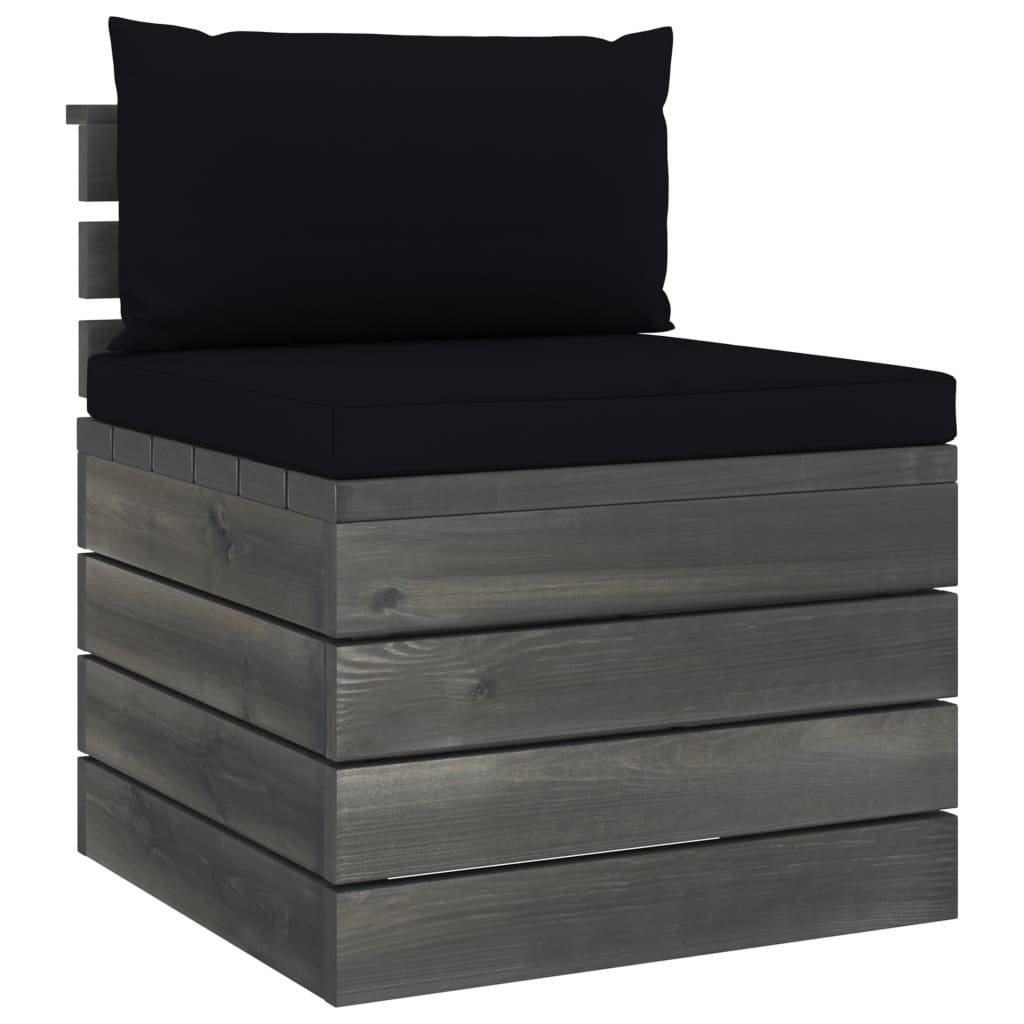 VidaXL 2-delige Loungeset met kussens pallet massief grenenhout
