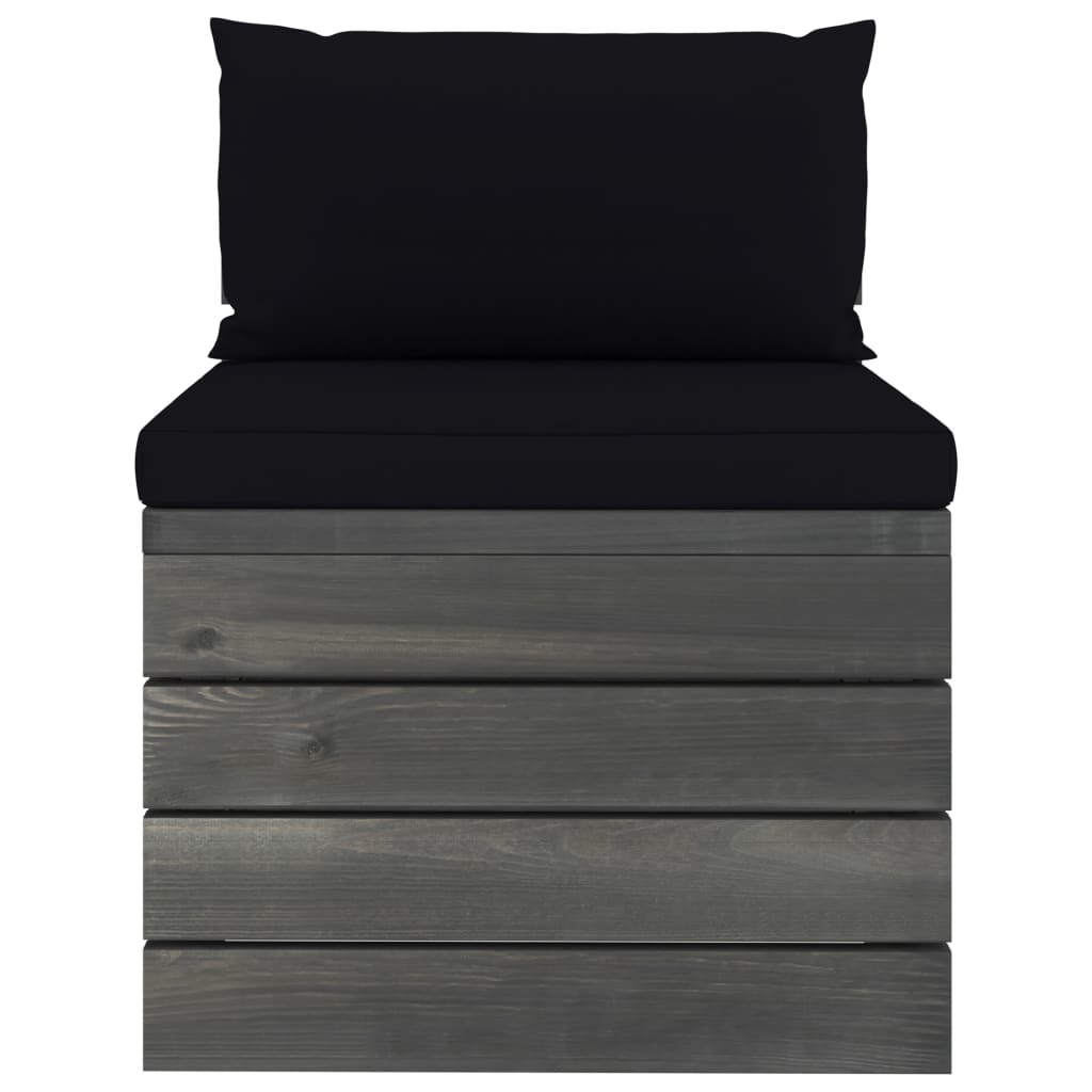 VidaXL 2-delige Loungeset met kussens pallet massief grenenhout
