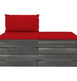 VidaXL 2-delige Loungeset met kussens pallet massief grenenhout