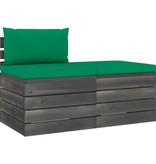 VidaXL 2-delige Loungeset met kussens pallet massief grenenhout