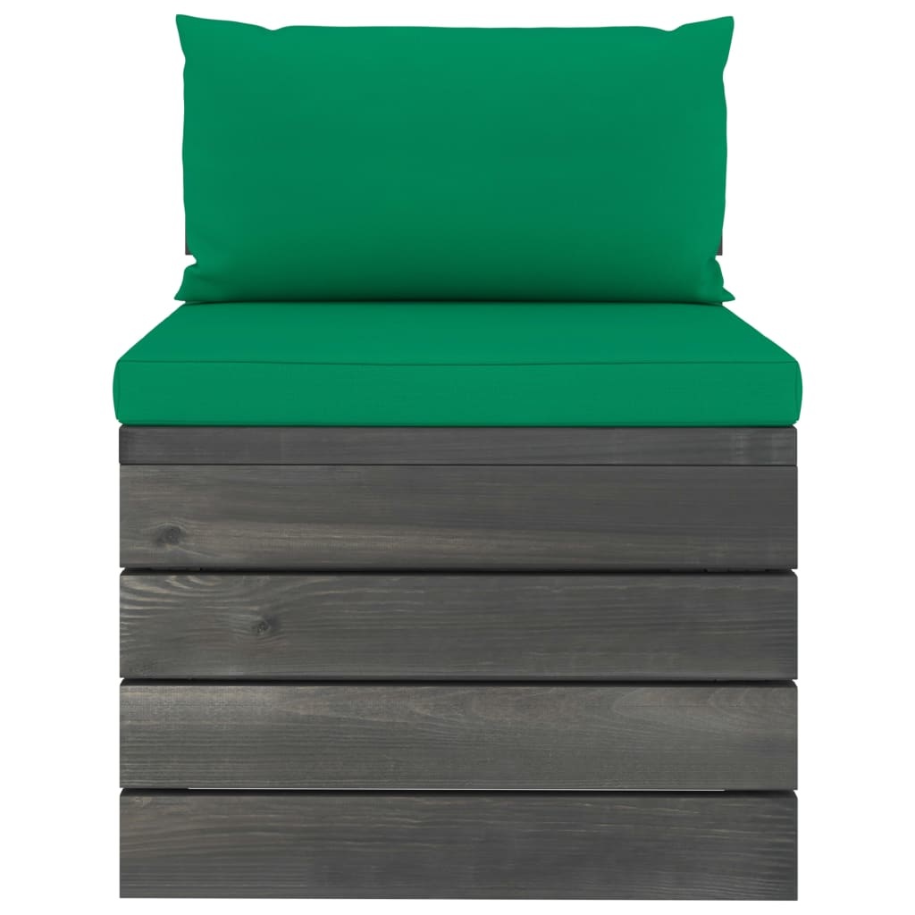 VidaXL 2-delige Loungeset met kussens pallet massief grenenhout