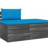 VidaXL 2-delige Loungeset met kussens pallet massief grenenhout
