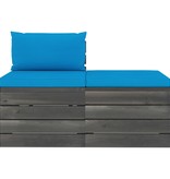 VidaXL 2-delige Loungeset met kussens pallet massief grenenhout