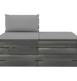 VidaXL 2-delige Loungeset met kussens pallet massief grenenhout