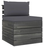 VidaXL 2-delige Loungeset met kussens pallet massief grenenhout