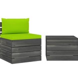 VidaXL 2-delige Loungeset met kussens pallet massief grenenhout