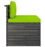 VidaXL 2-delige Loungeset met kussens pallet massief grenenhout
