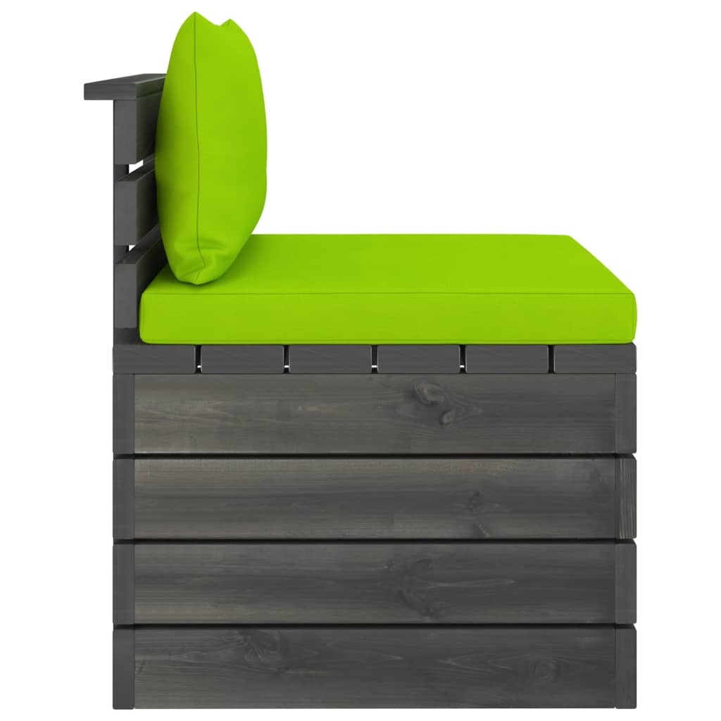 VidaXL 2-delige Loungeset met kussens pallet massief grenenhout