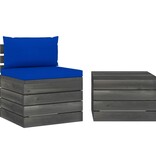 VidaXL 2-delige Loungeset met kussens pallet massief grenenhout
