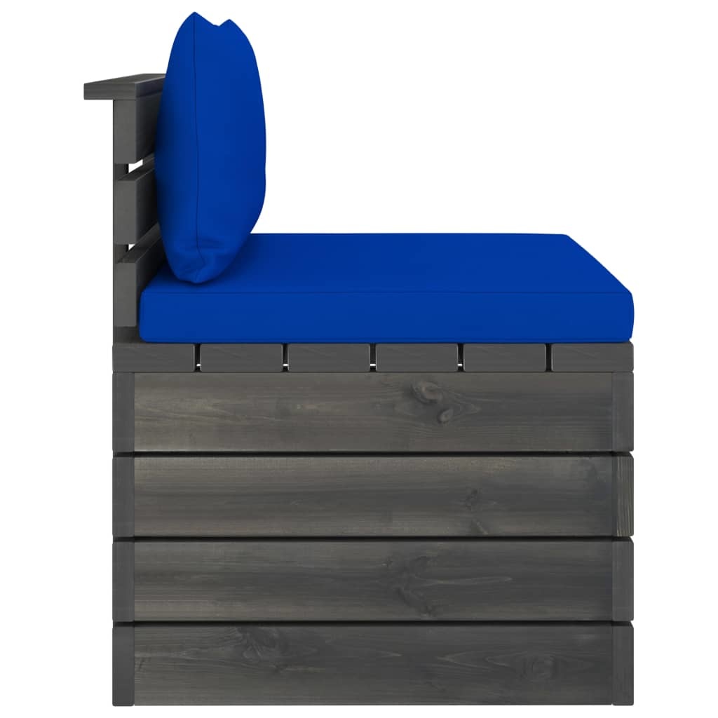 VidaXL 2-delige Loungeset met kussens pallet massief grenenhout