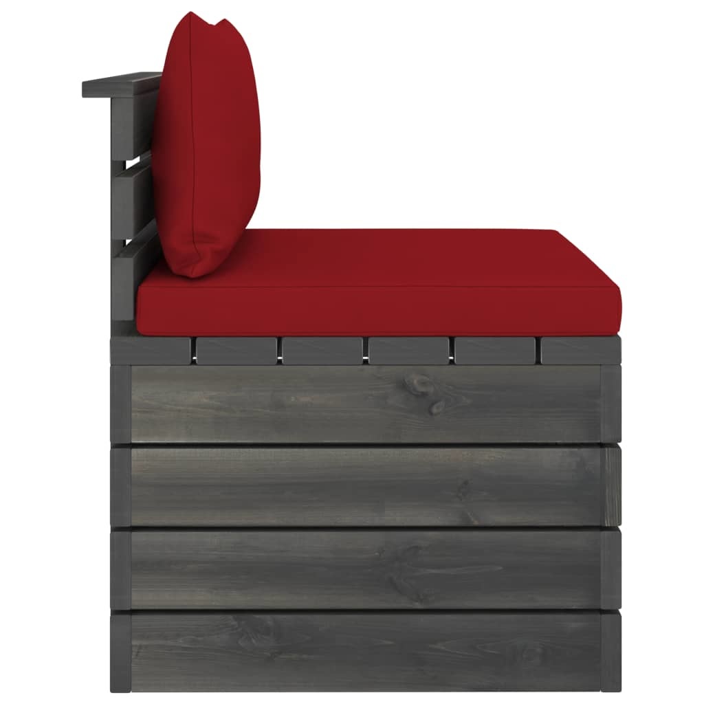 VidaXL 2-delige Loungeset met kussens pallet massief grenenhout