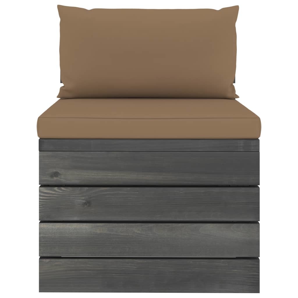 VidaXL 2-delige Loungeset met kussens pallet massief grenenhout