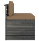 VidaXL 2-delige Loungeset met kussens pallet massief grenenhout