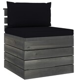 VidaXL 2-delige Loungeset met kussens pallet massief grenenhout