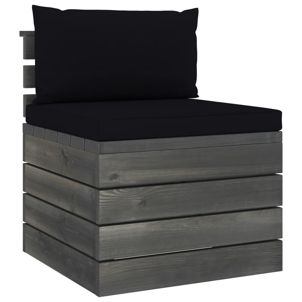 VidaXL 2-delige Loungeset met kussens pallet massief grenenhout