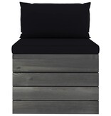 VidaXL 2-delige Loungeset met kussens pallet massief grenenhout