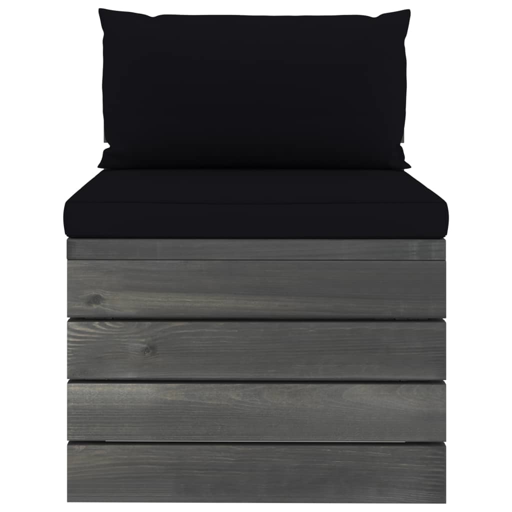 VidaXL 2-delige Loungeset met kussens pallet massief grenenhout