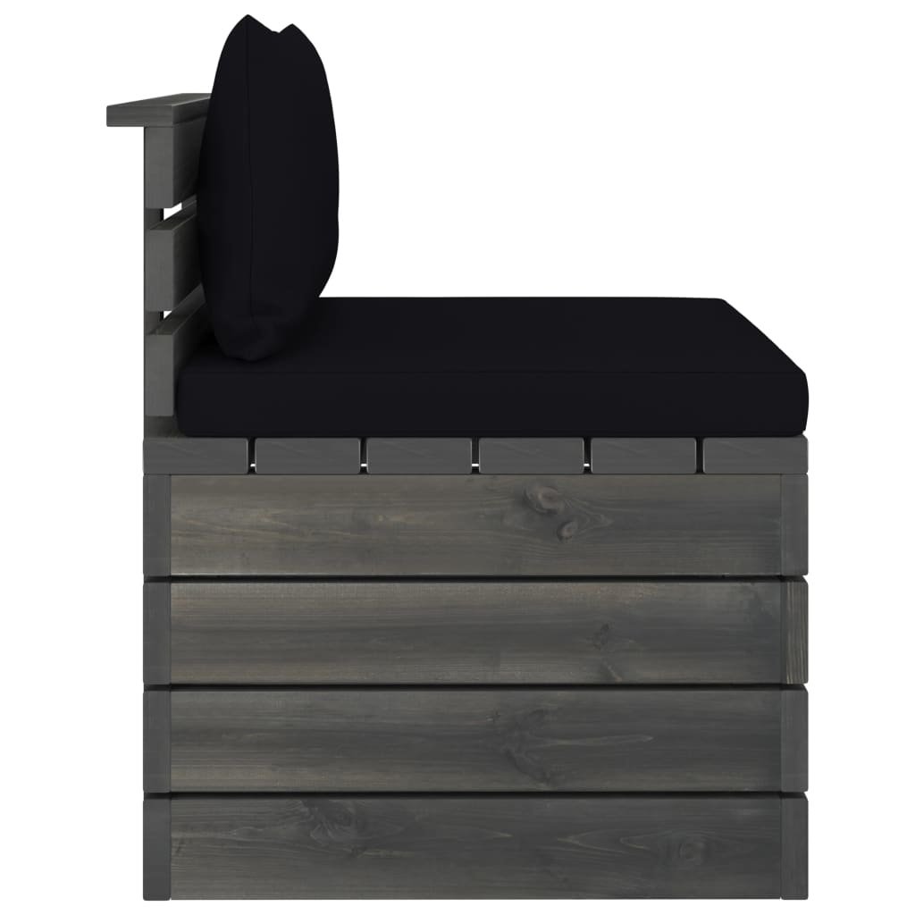 VidaXL 2-delige Loungeset met kussens pallet massief grenenhout
