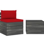 VidaXL 2-delige Loungeset met kussens pallet massief grenenhout