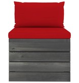 VidaXL 2-delige Loungeset met kussens pallet massief grenenhout