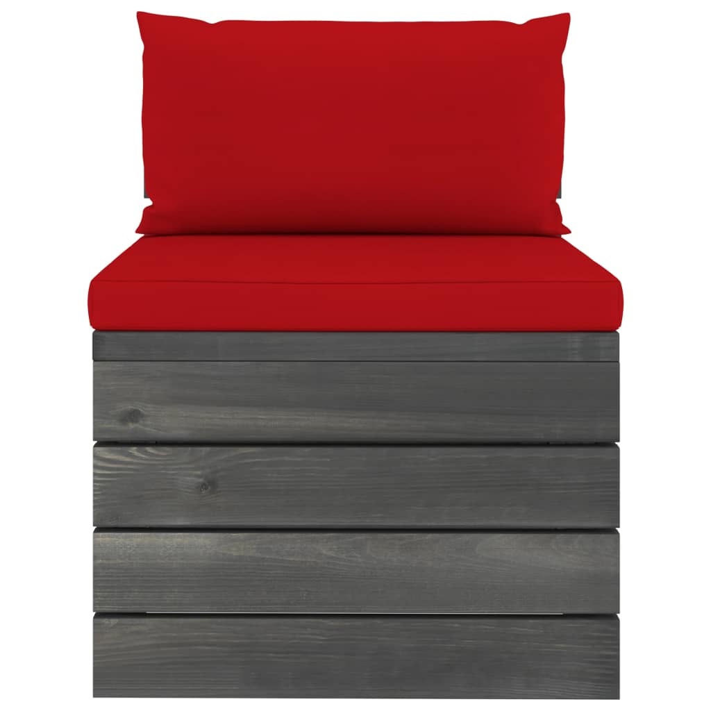 VidaXL 2-delige Loungeset met kussens pallet massief grenenhout