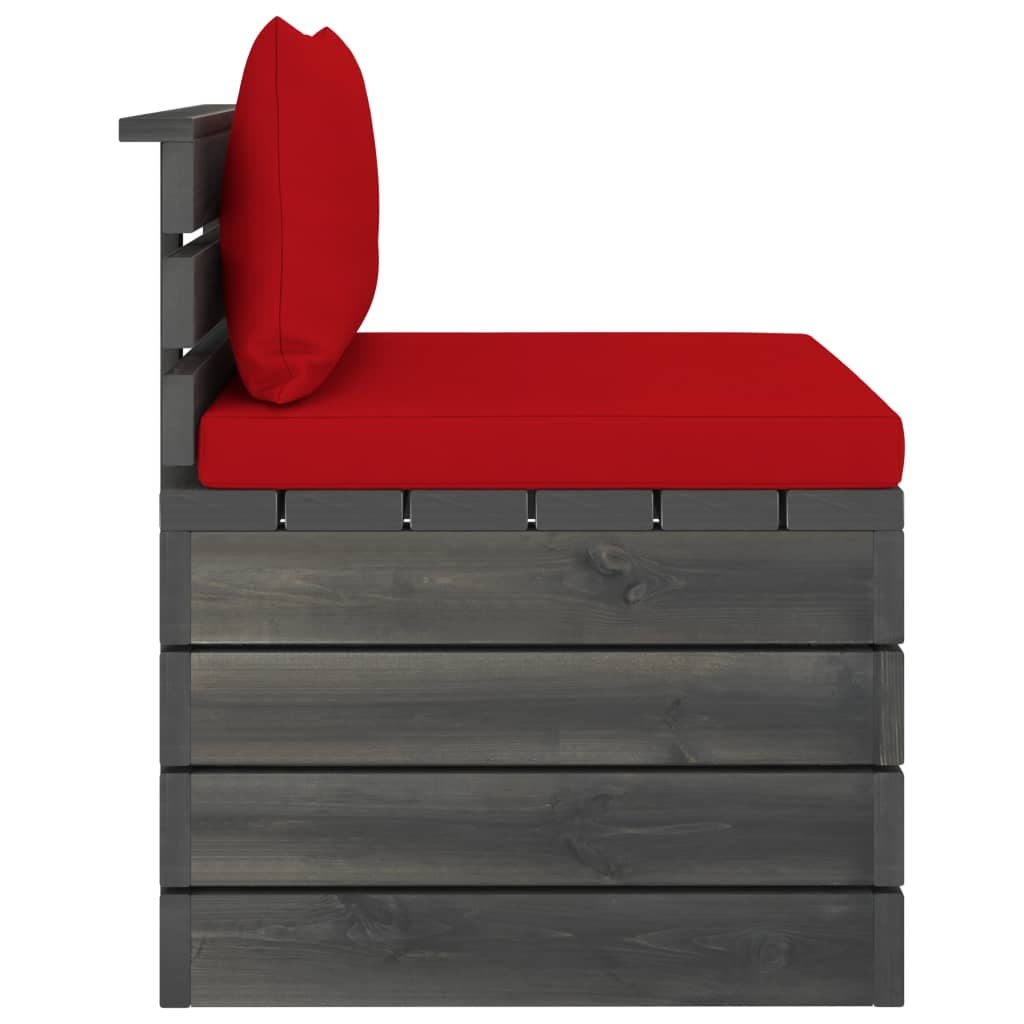 VidaXL 2-delige Loungeset met kussens pallet massief grenenhout