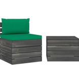 VidaXL 2-delige Loungeset met kussens pallet massief grenenhout