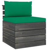 VidaXL 2-delige Loungeset met kussens pallet massief grenenhout