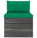VidaXL 2-delige Loungeset met kussens pallet massief grenenhout