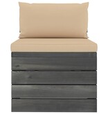 VidaXL 2-delige Loungeset met kussens pallet massief grenenhout