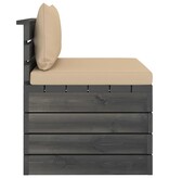 VidaXL 2-delige Loungeset met kussens pallet massief grenenhout